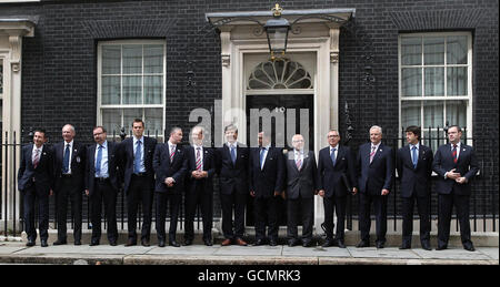 Fußball - FIFA Kontrollbesuch zur Downing Street Stockfoto