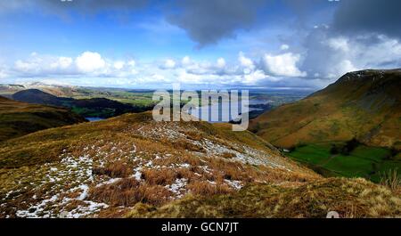 Ullswater aus Stahl Knotts anzeigen Stockfoto