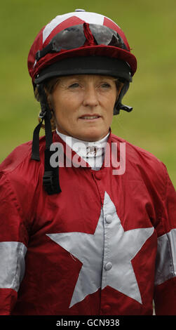 Pferderennen - The Lindley Catering Handicap Stakes - Chepstow Racecourse. Miss M Bryant, Jockey Stockfoto