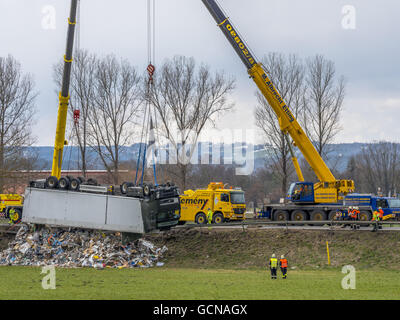 LKW-Unfall Stockfoto