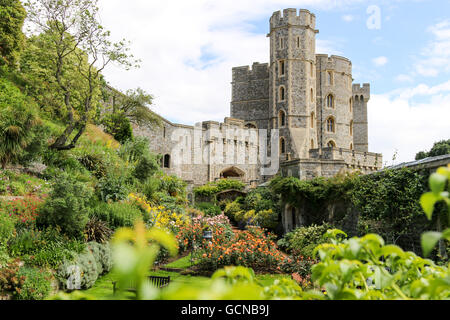 Windsor Castle & Garten Stockfoto