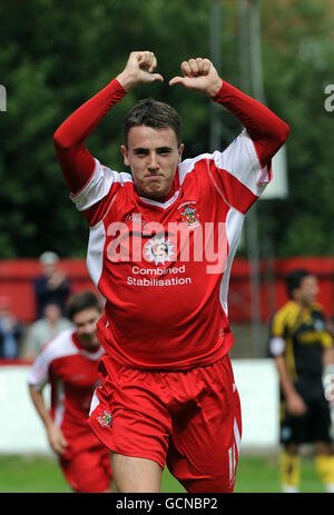 Fußball - Npower Football League Two - Accrington Stanley V Macclesfield Town - The Crown Ground Stockfoto