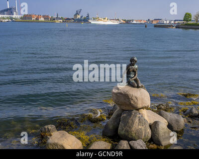 Die Meerjungfrau, Skulptur in Kopenhagen, Dänemark Stockfoto