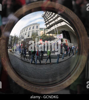 Anglo Irish Bank protest Stockfoto