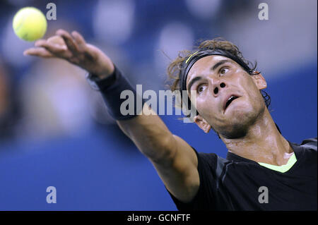 Tennis - US Open 2010 - Tag neun - Flushing Meadows. Der spanische Rafael Nadal ist am 9. Tag der US Open in Flushing Meadows, New York, USA, in Aktion. Stockfoto