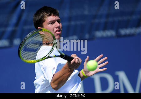 Tennis - US Open 2010 - Day Thirteen - Flushing Meadows. Der Großbritanniens Oliver Golding in seinem Doppelspiel am dreizehnten Tag der US Open in Flushing Meadows, New York, USA. Stockfoto