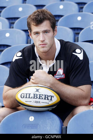 Edinburgh's Tim Visser während der Edinbugh Kader Ankündigung in Murrayfield, Edinburgh. Stockfoto