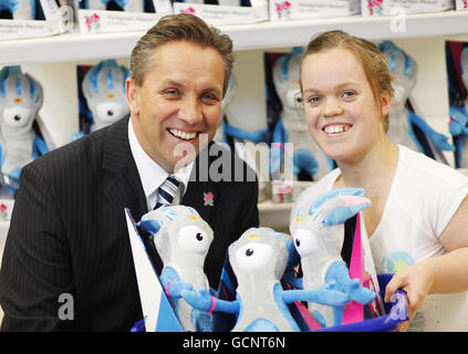 Paralympic Maskottchen Mandeville Ware Stockfoto