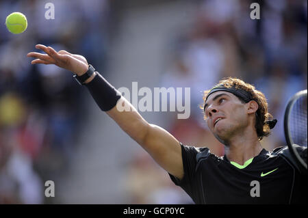 Der Spanier Rafael Nadal am 15. Tag der US Open in Flushing Meadows, New York, USA. Stockfoto