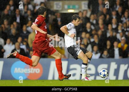 Fußball - UEFA Champions League - Gruppe A - Tottenham Hotspur gegen FC Twente - White Hart Lane. Gareth Bale von Tottenham Hotspur erzielt seinen Beiden das vierte Tor Stockfoto