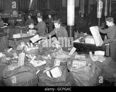 Armee-Weihnachts-Pakete - Nottingham Stockfoto