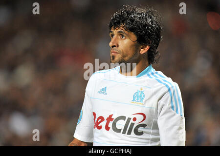 Fußball - Französische Premiere Division - Marseille / Sochaux - Stade Velodrome. Lucho Gonzalez, Olympique de Marseille Stockfoto