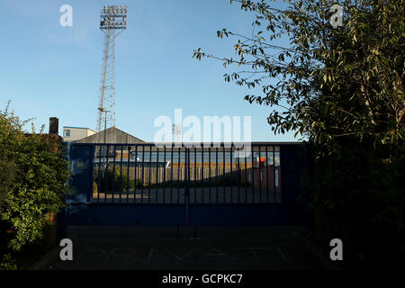 Eine allgemeine Ansicht der Roots Hall, der Heimat des Southend United Football Club Stockfoto