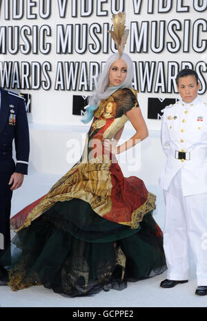 Video Music Awards 2010 - Ankunft - Los Angeles. Lady Gaga bei den MTV Video Music Awards 2010, Nokia Theater, Los Angeles, USA. Stockfoto