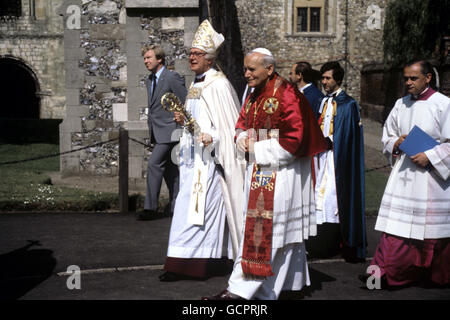 Religion - Papst Johannes Paul II Besuch in Großbritannien - die Kathedrale von Canterbury - 1982 Stockfoto