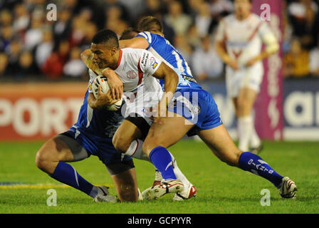 Rugby League - Engage Super League Play Off - St Helens V Huddersfield Riesen - Knowsley Straße Stockfoto