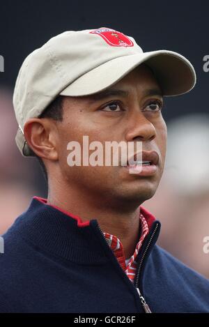 Golf - 38. Ryder Cup - Europa - USA - 3. Übungstag - Celtic Manor Resort. Tiger Woods des Teams USA während des 3. Trainingstages. Stockfoto