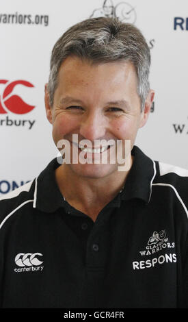 Rugby Union - Glasgow Warriors Pressekonferenz - Scotstoun Sports Complex. Sean Lineen, Cheftrainer der Glasgow Warriors, während der Pressekonferenz im Scotstoun Sports Complex, Glasgow. Stockfoto