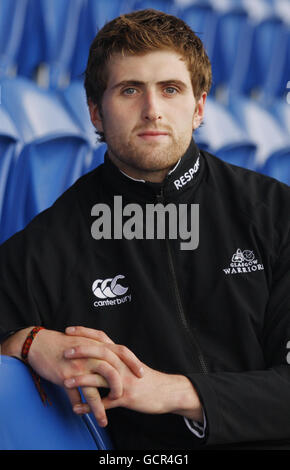 Richie Vernon von Glasgow Warriors nach der Pressekonferenz im Scotstoun Sports Complex, Glasgow. Stockfoto