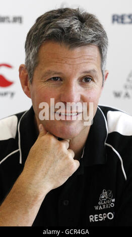 Glasgow Warriors Cheftrainer Sean Lineen während der Pressekonferenz im Scotstoun Sports Complex, Glasgow. Stockfoto