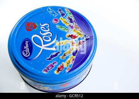 Cadbury Roses. Cadbury Roses Schokoladenform Stockfoto