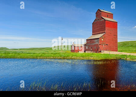 Alte Getreide Verteilung Pflanze, Alberta, Kanada Stockfoto