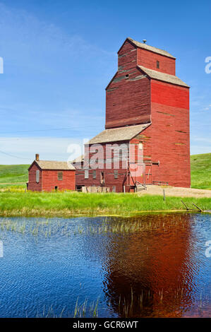 Alte Getreide Verteilung Pflanze, Alberta, Kanada Stockfoto