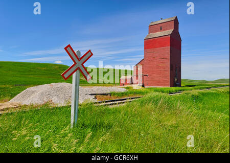 Alte Getreide Verteilung Pflanze, Alberta, Kanada Stockfoto