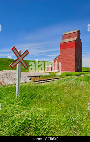 Alte Getreide Verteilung Pflanze, Alberta, Kanada Stockfoto