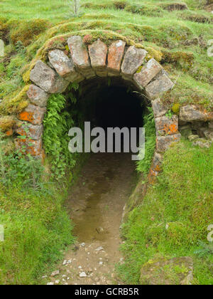 Eingang zur alten Mine, Yorkshire Dales Greenhow Cockhill mine Stockfoto