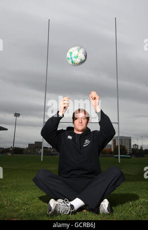 Robert Harley von Glasgow Warrirors während der Teamankündigung im Scotstoun Sports Complex, Glasgow. Stockfoto