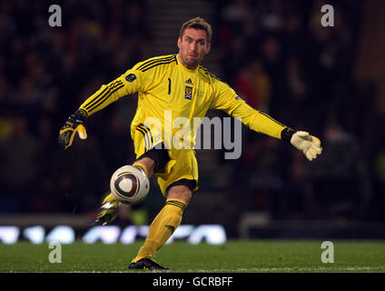 Fußball - UEFA Euro 2012 - Qualifikation - Gruppe I - Schottland / Spanien - Hampden Park. Allan McGregor, Torhüter in Schottland Stockfoto