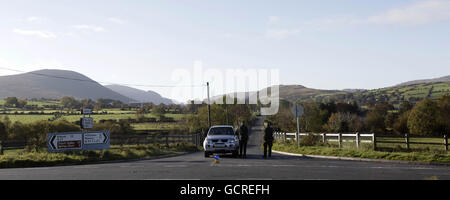 Hubschrauber-Absturz in Co Down Stockfoto