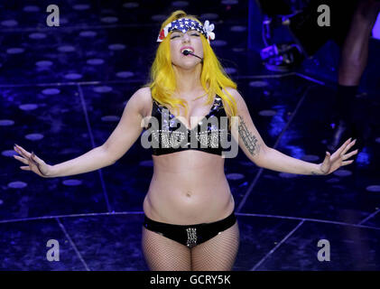 Lady Gaga Konzert - die Monster Ball Tour - Dublin. Lady Gaga tritt heute Abend im O2 in Dublin während ihrer Monster Ball Tour auf. Stockfoto