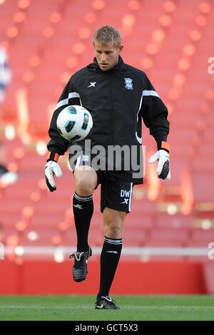 Fußball - Barclays Premier League - Arsenal gegen Birmingham City - Emirates Stadium. Dave Watson, Torwarttrainer von Birmingham City Stockfoto