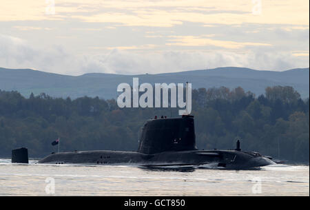 HMS Astute läuft auf Grund Stockfoto