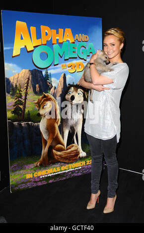 Hayden Panettiere kommt zur Vorführung des neuen Animationsfilms Alpha und Omega im BFI Southbank in London. Stockfoto