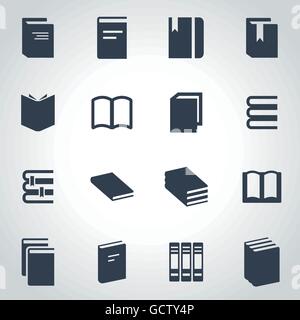 Vektor-Schwarzbuch-Icon-set Stock Vektor