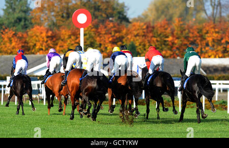 Pferderennen Sie - Weatherbys Sprung Meeting - Kempton Park Stockfoto