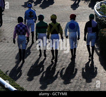 Pferderennen Sie - Weatherbys Sprung Meeting - Kempton Park Stockfoto