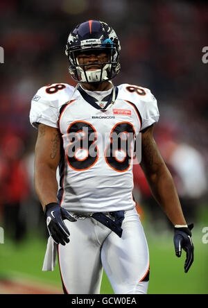 American Football - NFL - San Francisco 49ers / Denver Broncos - Wembley Stadium. Demaryius Thomas, Denver Broncos' Wide Receiver Stockfoto