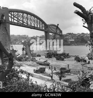 Transport - Straße - Brücken - Plymouth Stockfoto