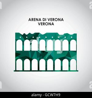 Arena di Verona-Symbol. Italien-Kultur-Design. Vektorgrafik Stock Vektor