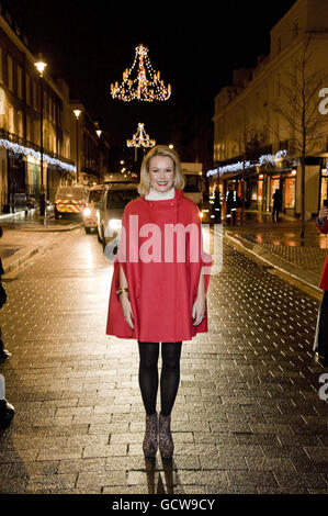 Elizabeth Street Weihnachtsbeleuchtung - London Stockfoto