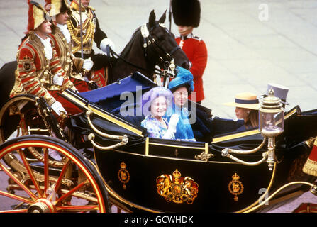 Royalty - Herzog und die Herzogin von York Hochzeit - Westminster Abbey Stockfoto