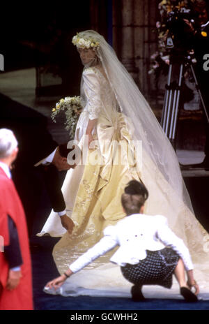 Royalty - Herzog und die Herzogin von York Hochzeit - Westminster Abbey Stockfoto