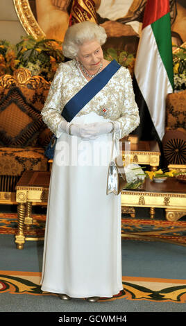 Royalty - Königin Elizabeth II Staatsbesuch in den Vereinigten Arabischen Emiraten Stockfoto