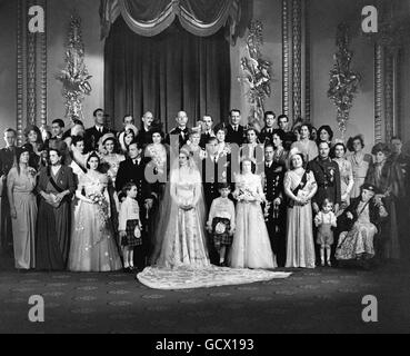 Royalty - Prinzessin Elizabeth und dem Herzog von Edinburgh Hochzeit - Westminster Abbey Stockfoto