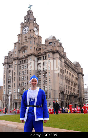 Santa Run Stockfoto