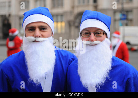 Santa Run Stockfoto